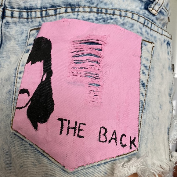 Custom Painted Jean Shorts* - Picture 4 of 5